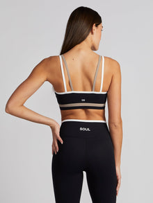 Women | SPLITS59 | Eva Rigor Double Strap Bra | Black