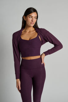 Beyond Yoga | Convertible Shrug | Eggplant