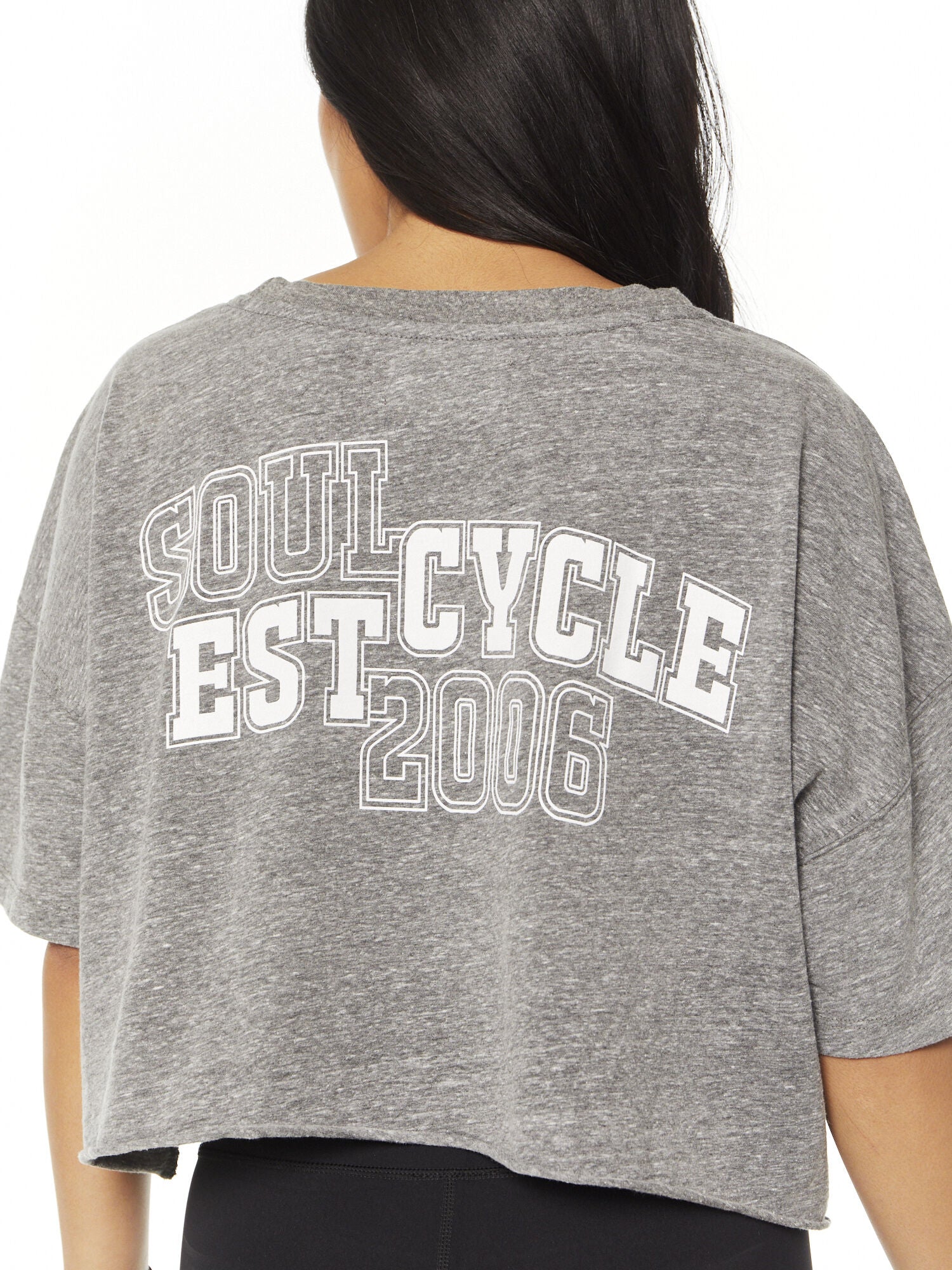Women | Soul by SoulCycle | Emily Boyfriend Tee | Heather Grey