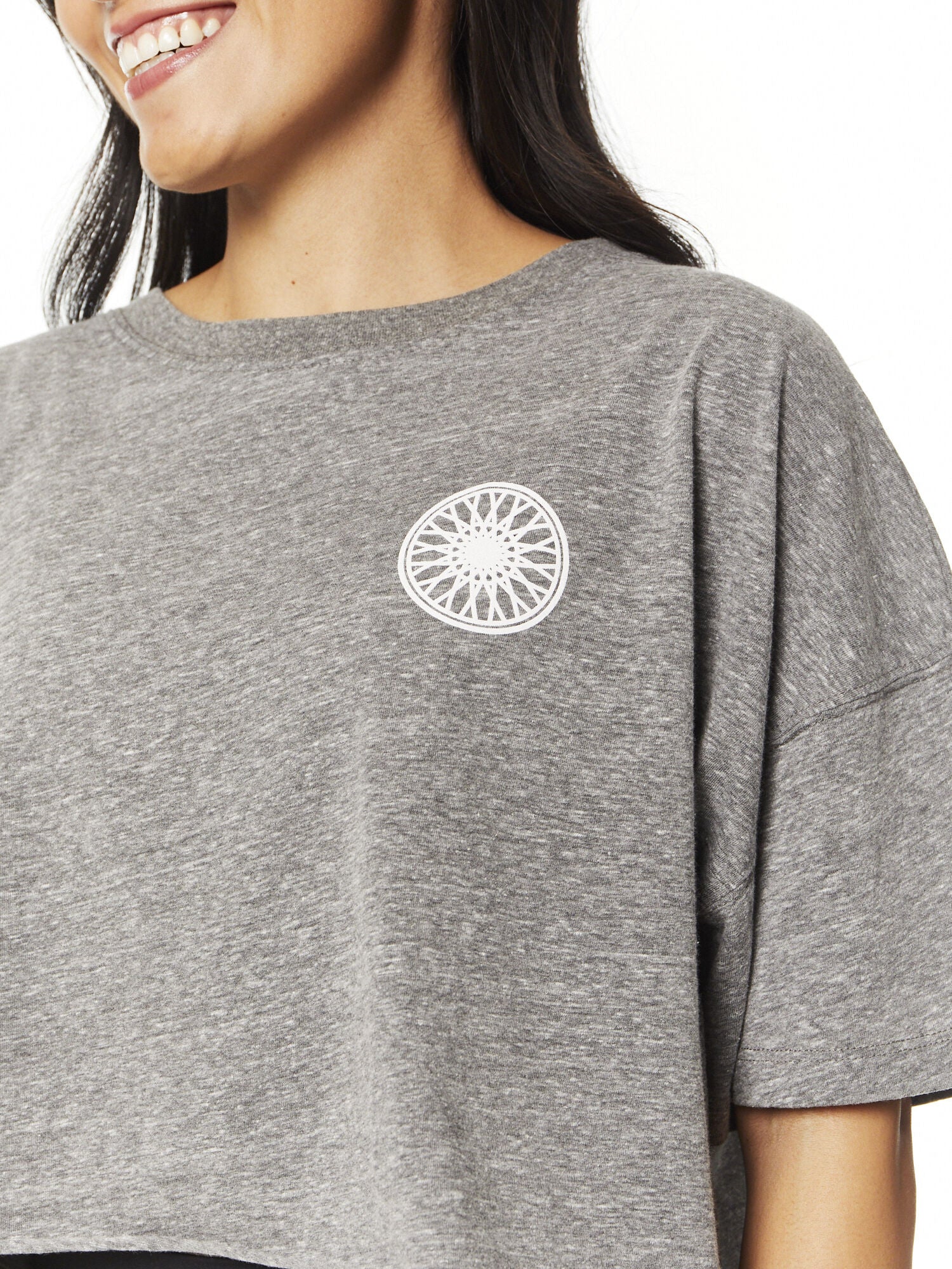 Women | Soul by SoulCycle | Emily Boyfriend Tee | Heather Grey