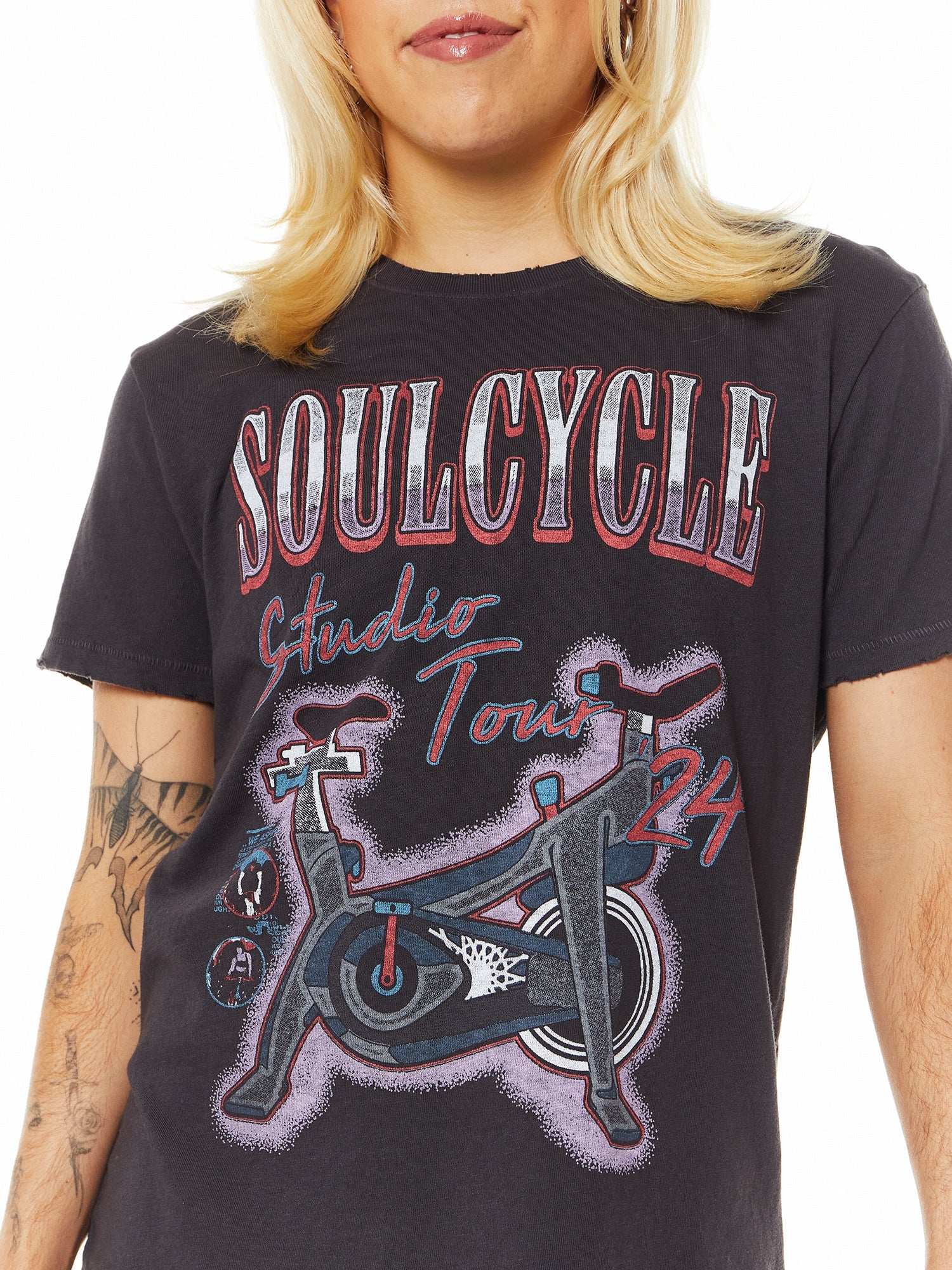 Junk Food | SoulCycle Studio Tour Vintage Tee | Vintage Black