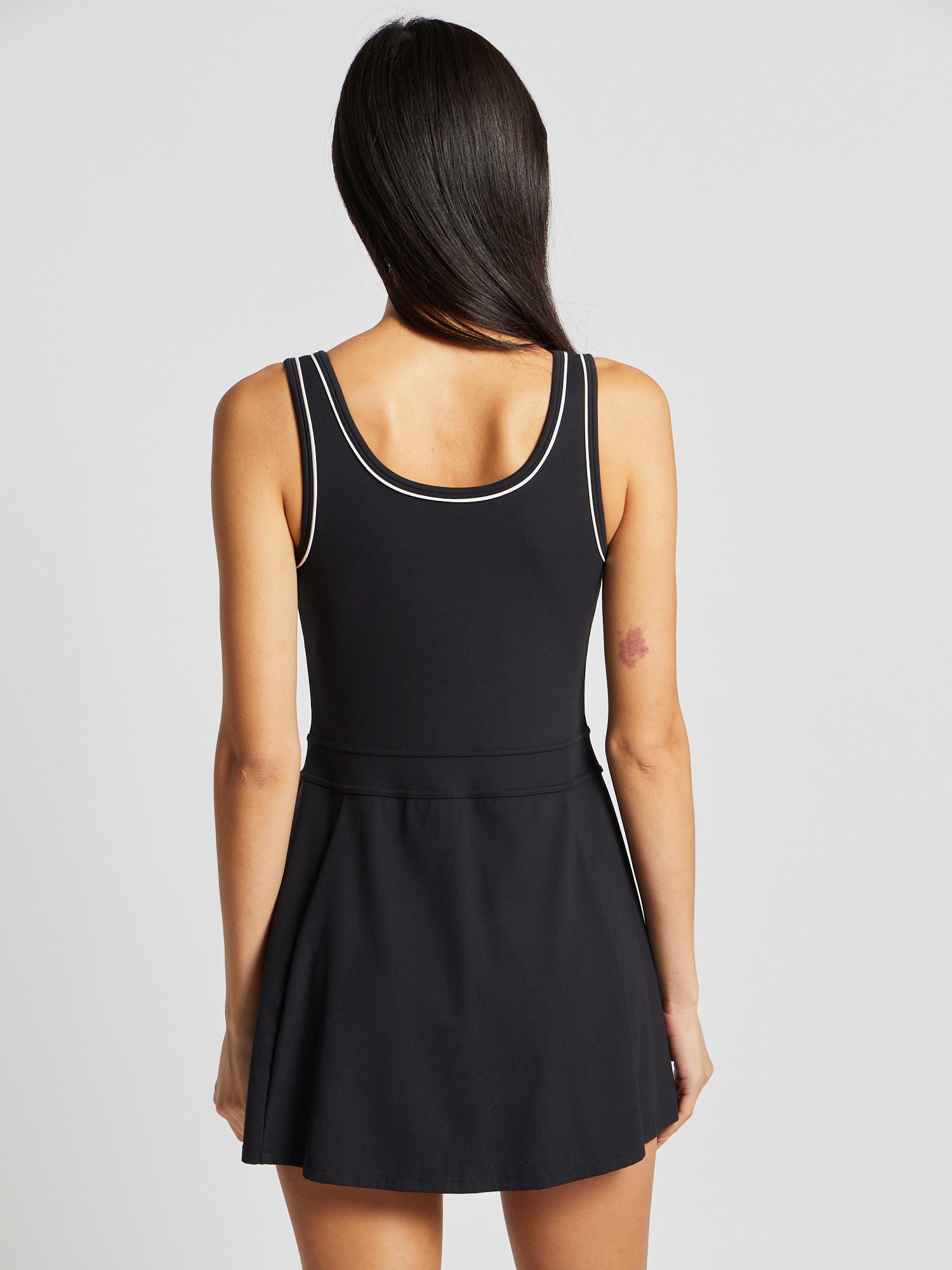 Splits59 | Martina Rigor Dress W Piping | Black