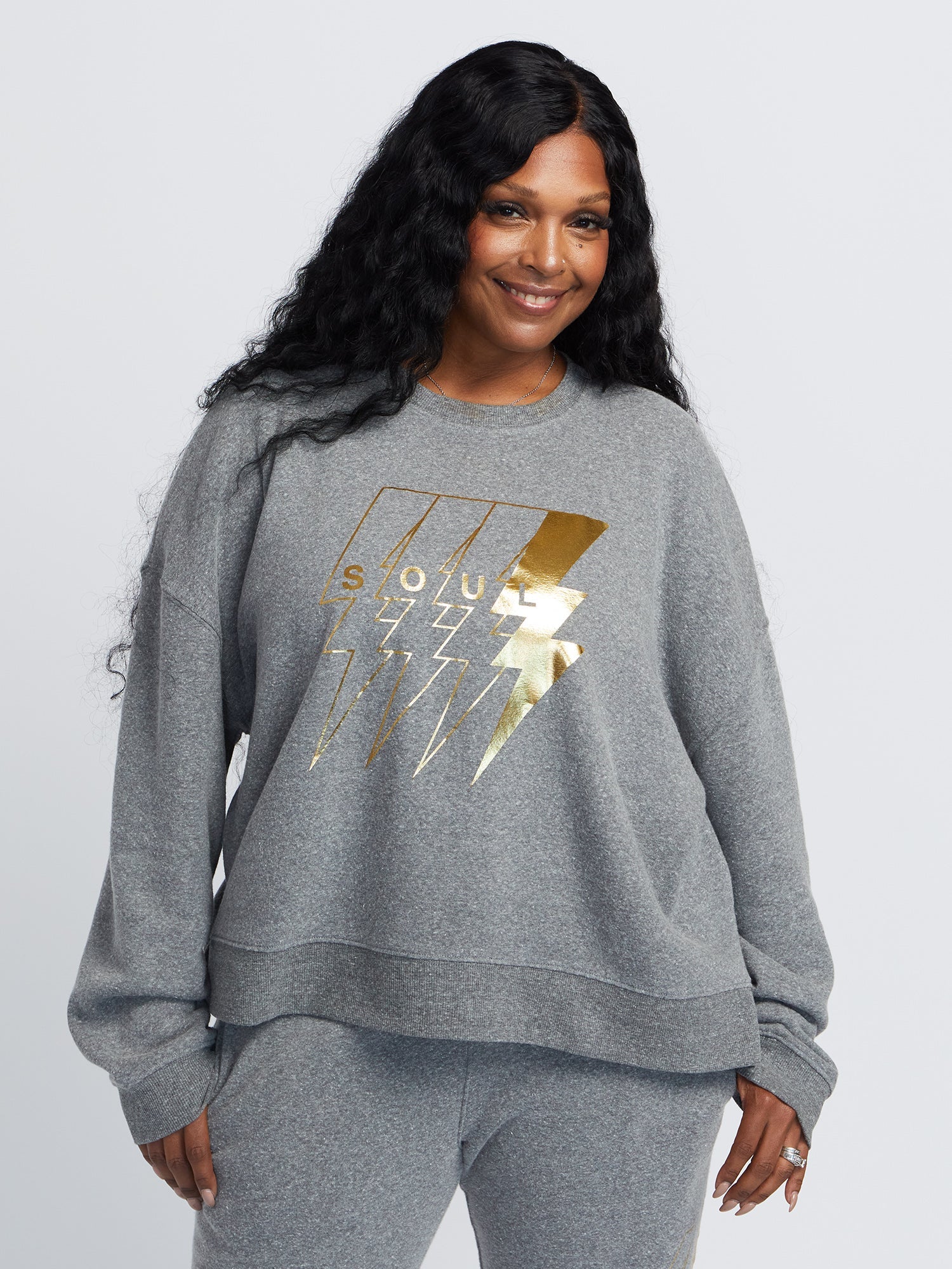 Women | Soul by SoulCycle | OG Bolt Lounge Sweatshirt | Grey