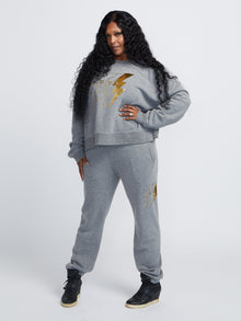 Women | Soul by SoulCycle | OG Bolt Lounge Sweatshirt | Grey