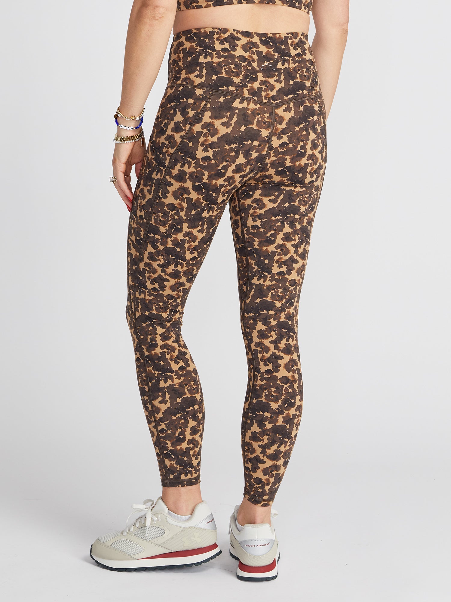 Women | Varley | Form High Pocket Legging 25" | Cocoa Block Floral