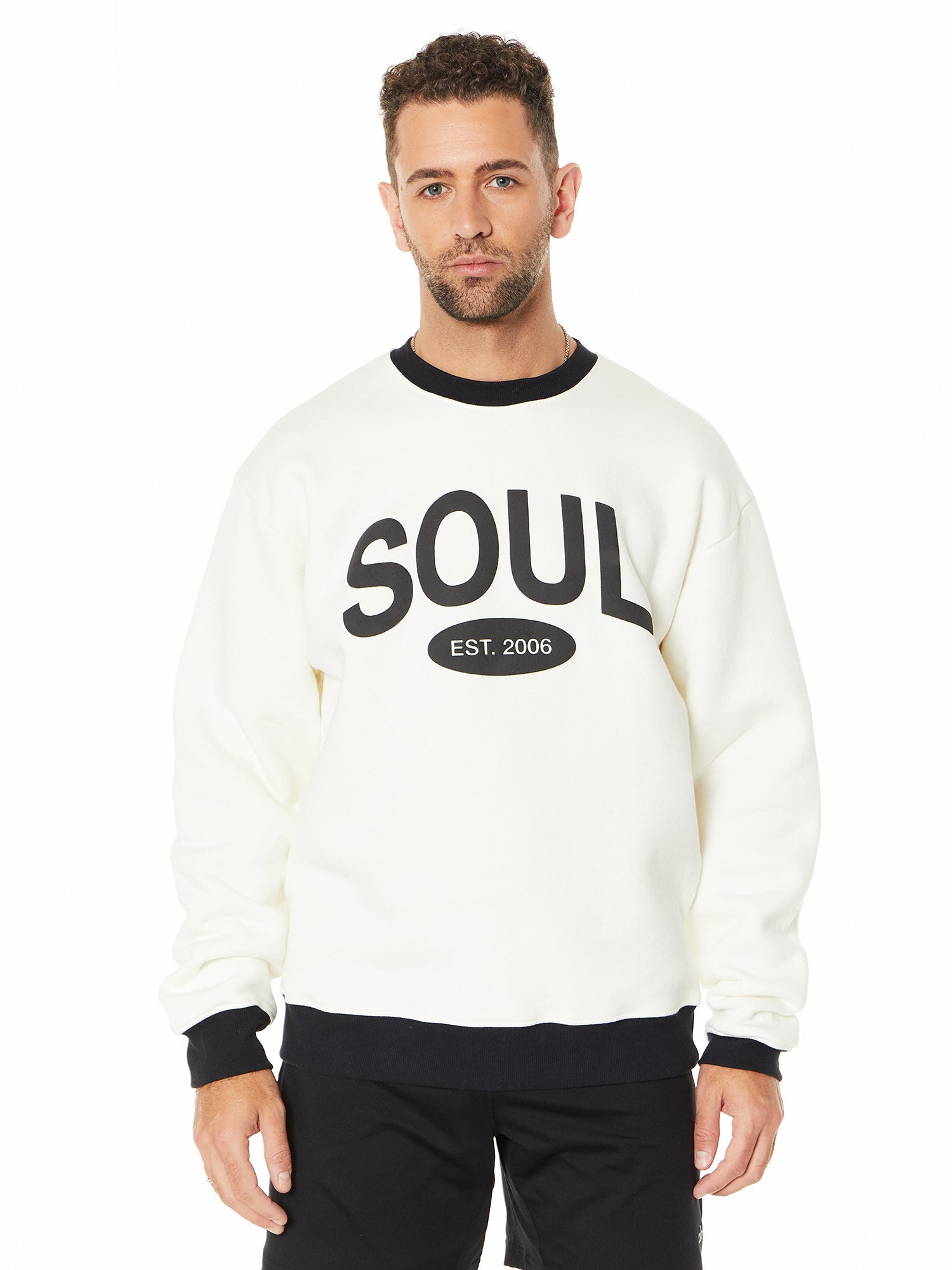 Sam Crew Sweatshirt | Natural/Black