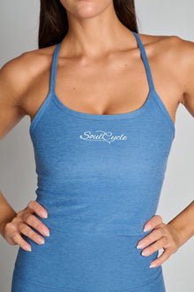 Beyond Yoga | Spacedye Slim Racerback Cropped Tank | Washed Denim