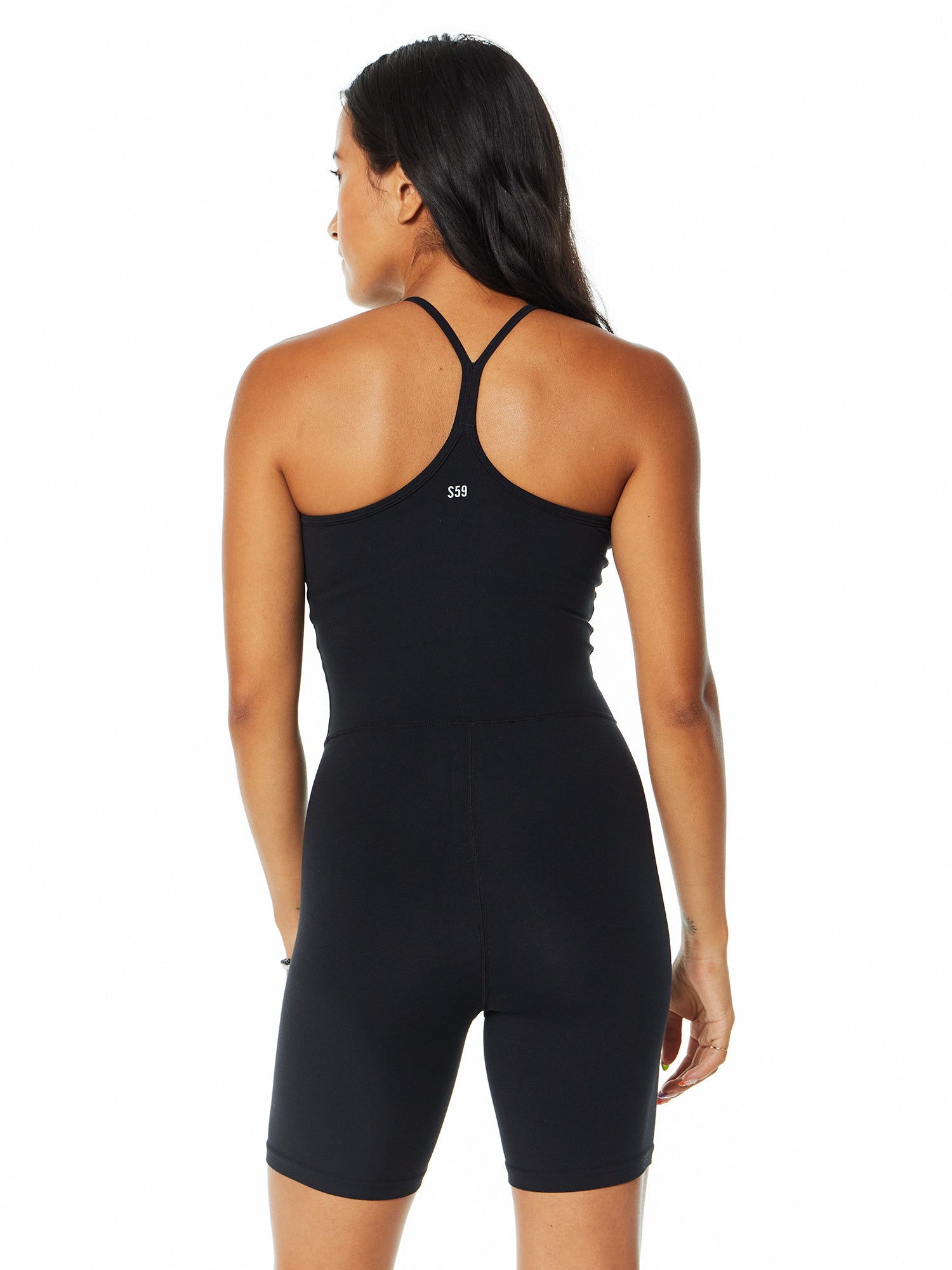 SPLITS59 | Airweight 6" Short Jumpsuit | Black