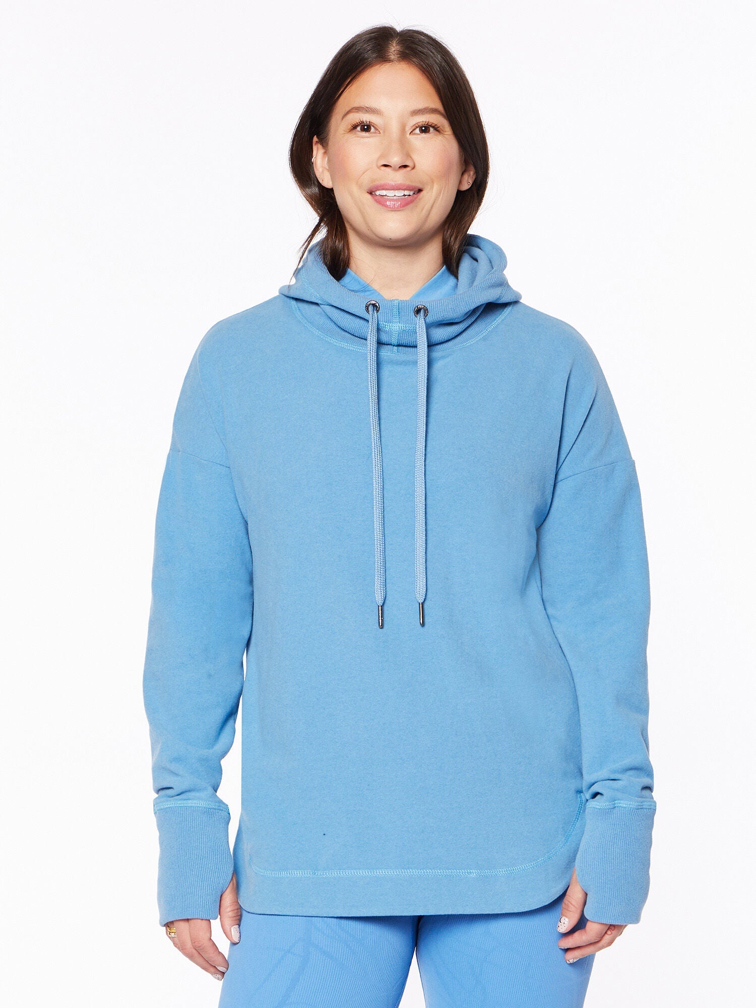 Women | Sweaty Betty | Escape Luxe Fleece Hoodie Regatta Blue | Blue