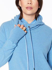 Women | Sweaty Betty | Escape Luxe Fleece Hoodie Regatta Blue | Blue