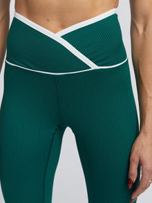 Women | Year of Ours | Ribbed Two Tone Veronica Legging | Green