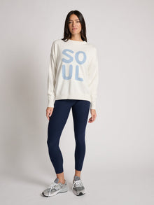 Ellsworth & Ivey | Riley Crewneck Soul Sweater | Blue/White
