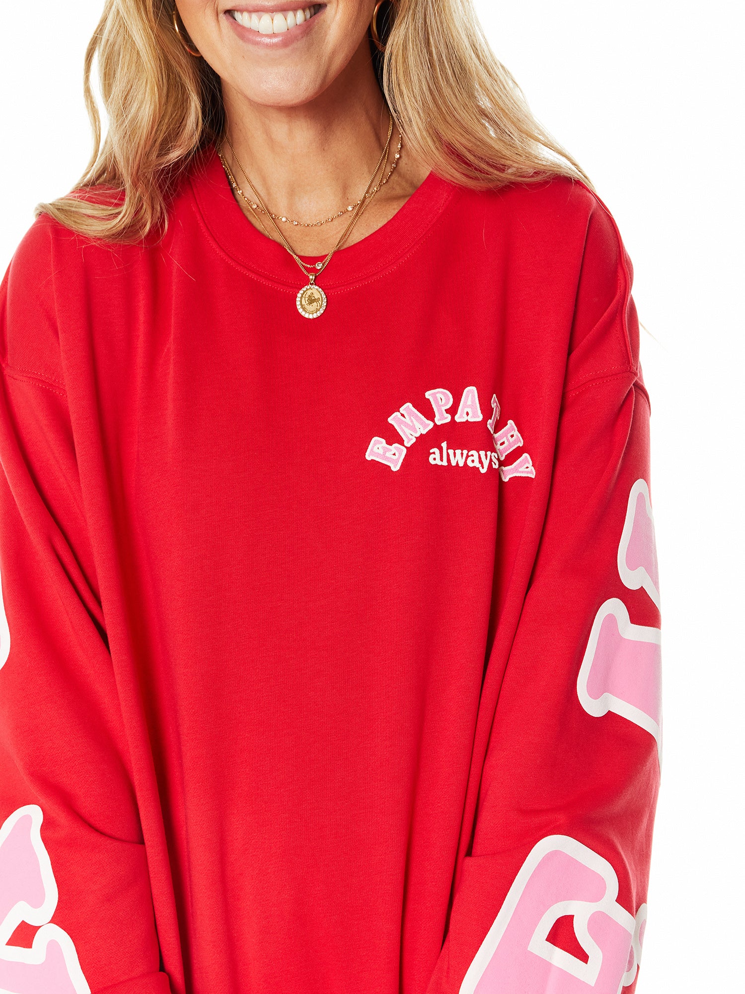 The Mayfair Group | Empathy Always Crewneck | Red