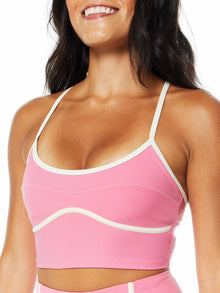 LSPACE | Revel Top | White/Pink