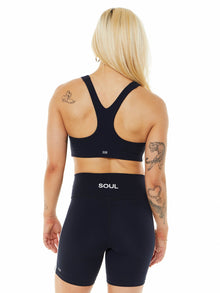 SPLITS59 | Ella Airweight Bra w/ White Wheel | Indigo Blue