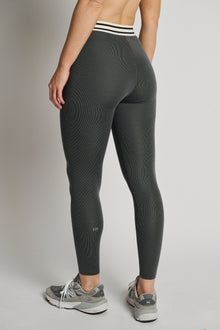 Women | SPLITS59 | Bailey High Waist Active Rib 7/8 | Heather Grey