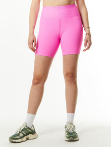 Year of Ours | Ribbed Biker Short | Pink