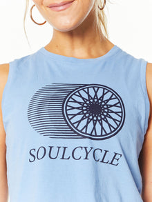 Renee Tank 'SOULCYCLE & Wheel' | Blue