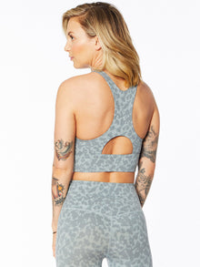 Women | Varley | Let's Move Harris Bra Cucumber Blurred Animal | Blue Multi