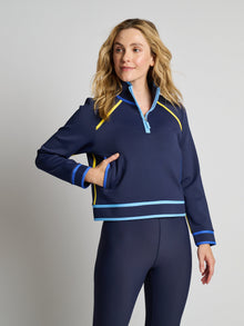 Women | Addison Bay | Bainbridge Quarter Zip | True Navy