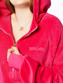 Women | Soul by SoulCycle | Ruby Terry 1/2 Zip Sweatshirt Pink | Pink