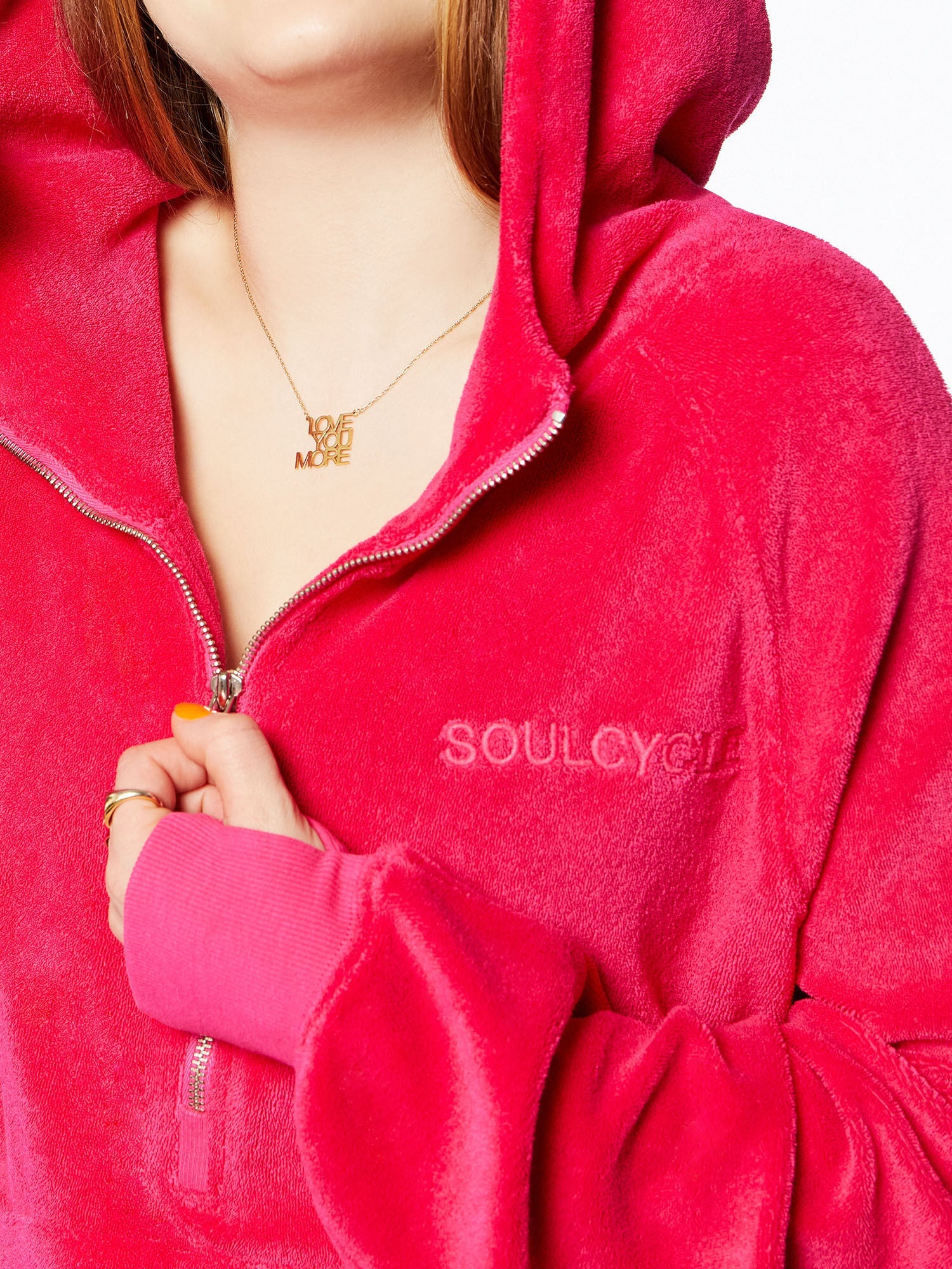 Women | Soul by SoulCycle | Ruby Terry 1/2 Zip Sweatshirt Pink | Pink