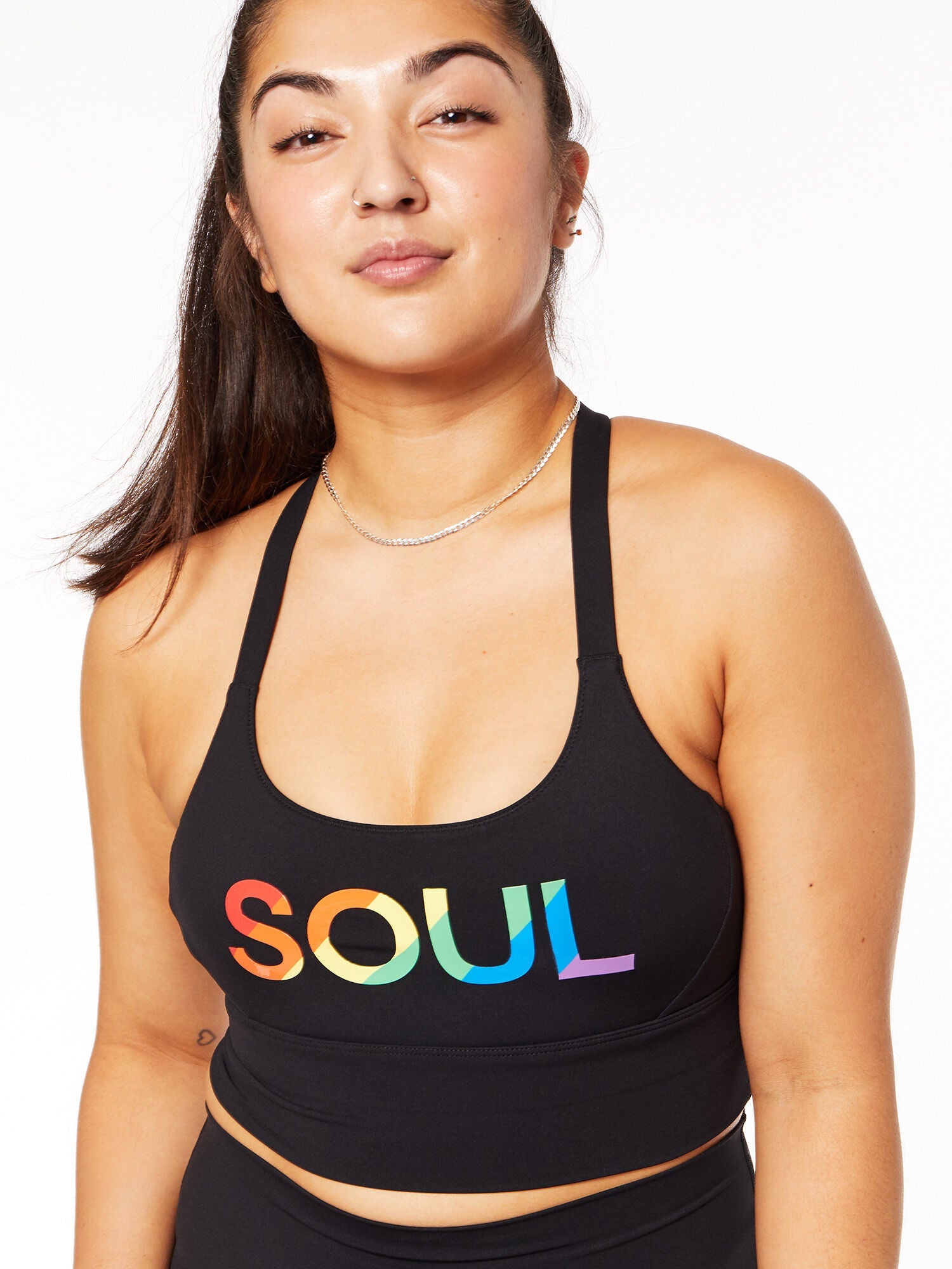 Women | Soul by SoulCycle | Pride Longline Rae Bra Black | Black