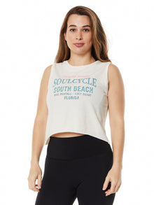 Renee Tank 'SOULCYCLE SOUTH BEACH' | White