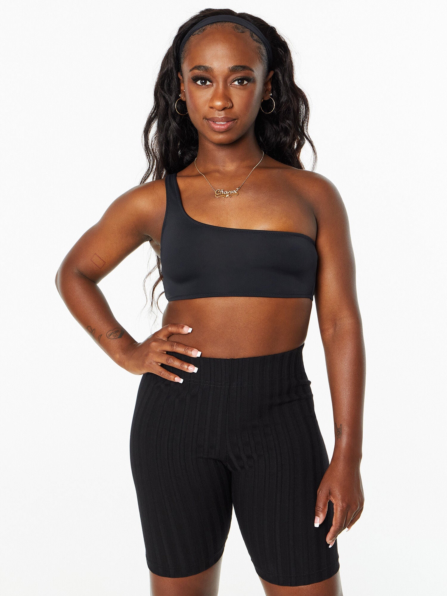 Women | Good American | Scuba One Shoulder Top Black | Black