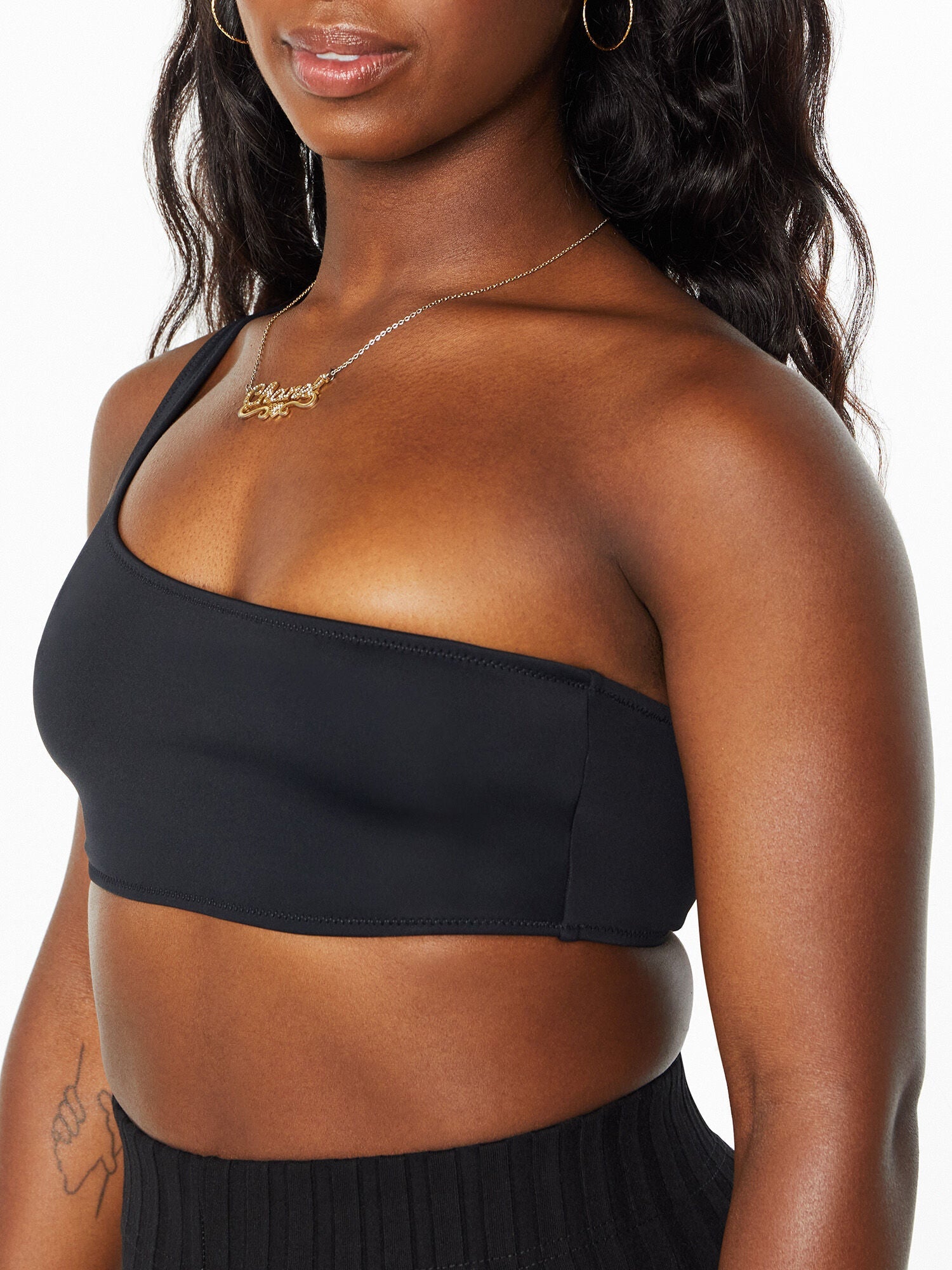 Women | Good American | Scuba One Shoulder Top Black | Black