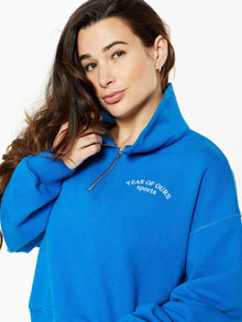 Women | Year of Ours | The Sports Club Quarter Zip | Blue