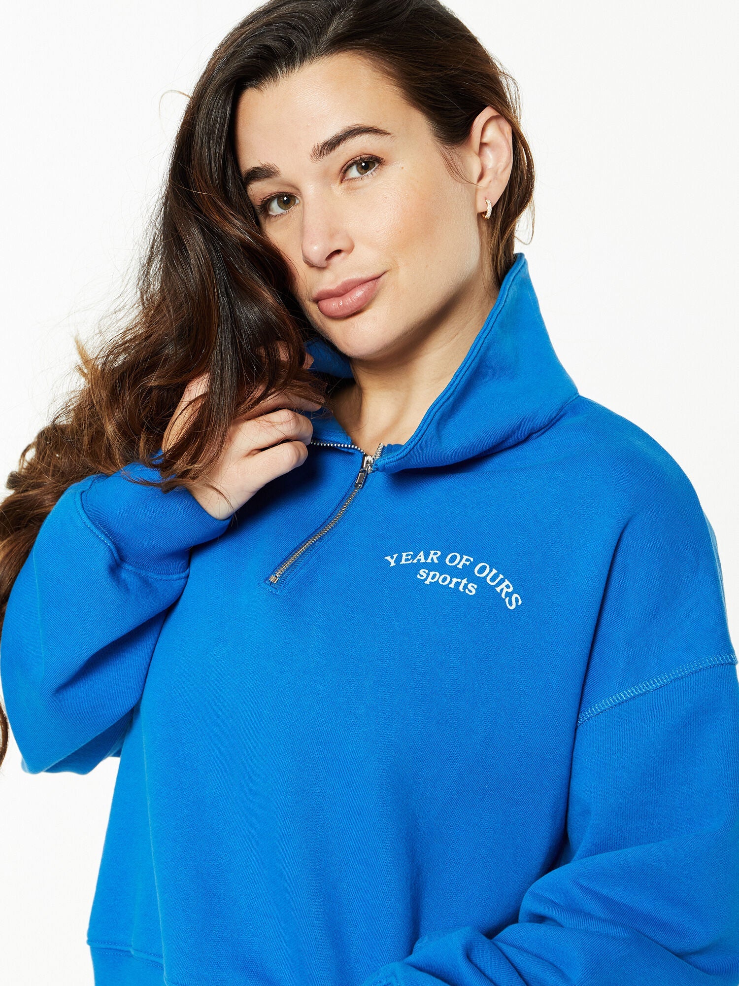 Women | Year of Ours | The Sports Club Quarter Zip | Blue