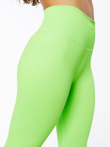 Women | Good American | Seamless Chunky Rib Legging Chartreuse | Lime