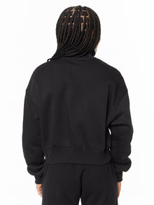 Nike | 1/2-Zip Cropped Sweatshirt | Black/White