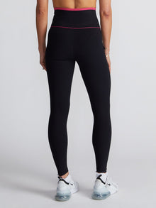 Women | Year of Ours | Ribbed Two Tone Veronica Legging | Black