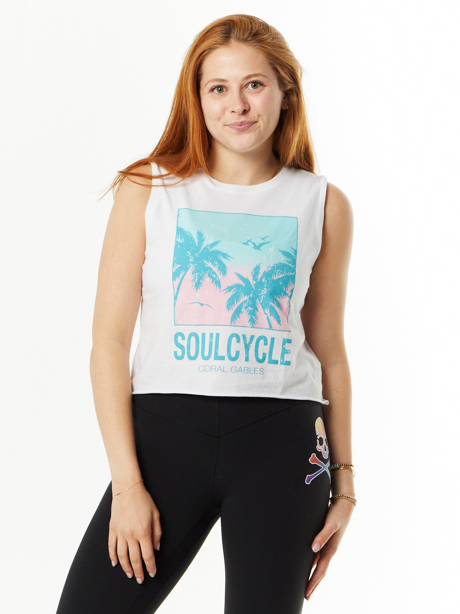 Renee Tank 'SOULCYCLE CORAL GABLES' - I | White