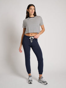 Women | SPLITS59 | Djuna Crop Ringer | Indigo Blue