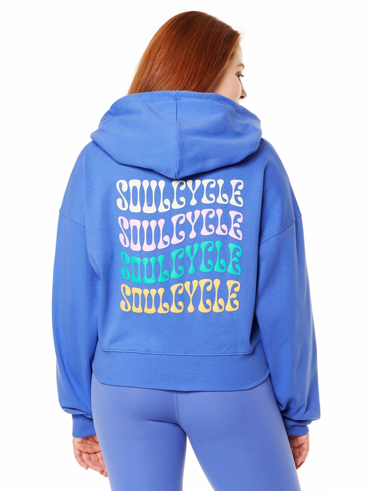 Women | Soul by SoulCycle | Marissa Cropped Zip Up Hoodie | Indigo Blue