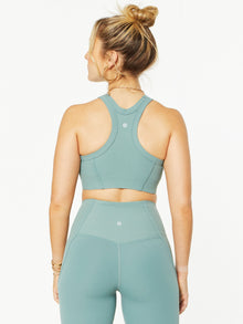 Women | Lululemon | Ribbed Nulu™High-Neck Yoga Bra | Teal