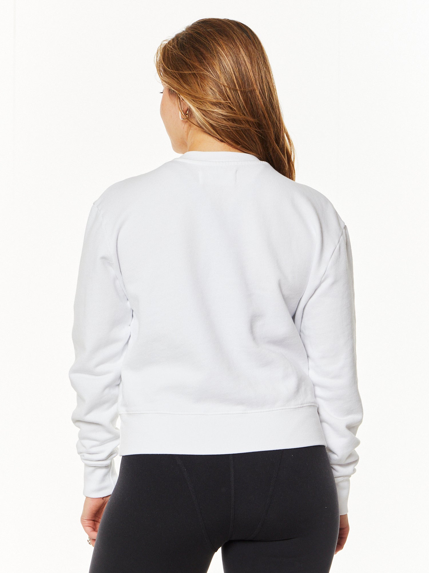 Mattie Crop Sweatshirt 'SOULCYCLE SOUTH BEACH' | White