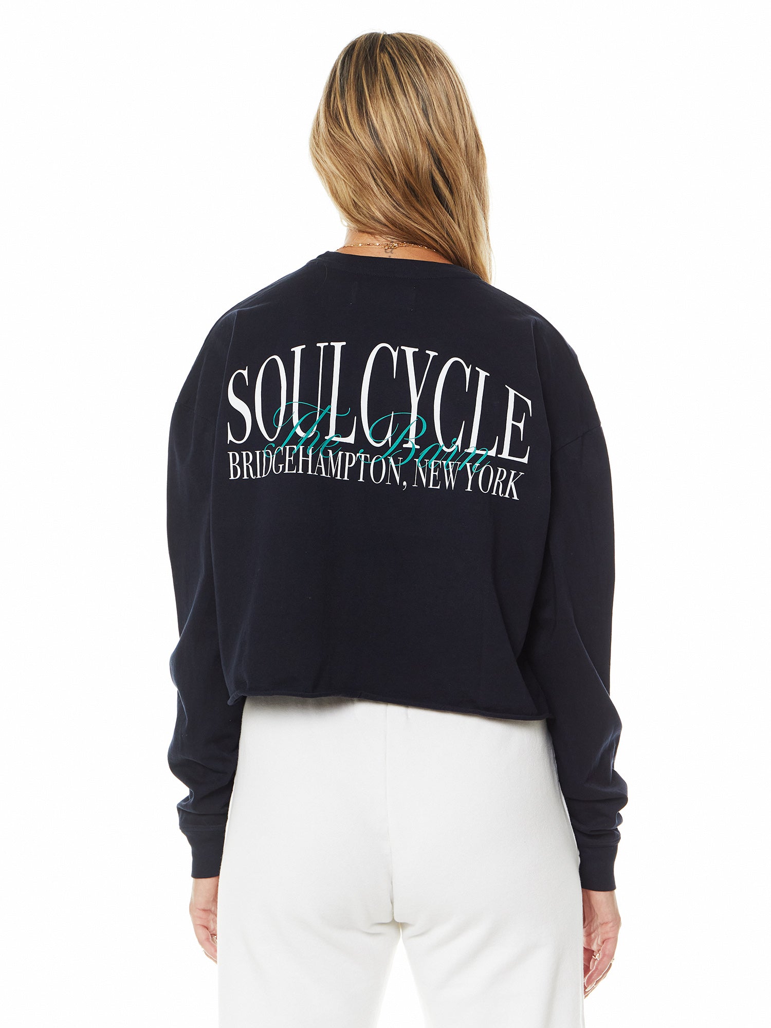 Women | Soul by SoulCycle | Julia Crop Long Sleeve | Navy
