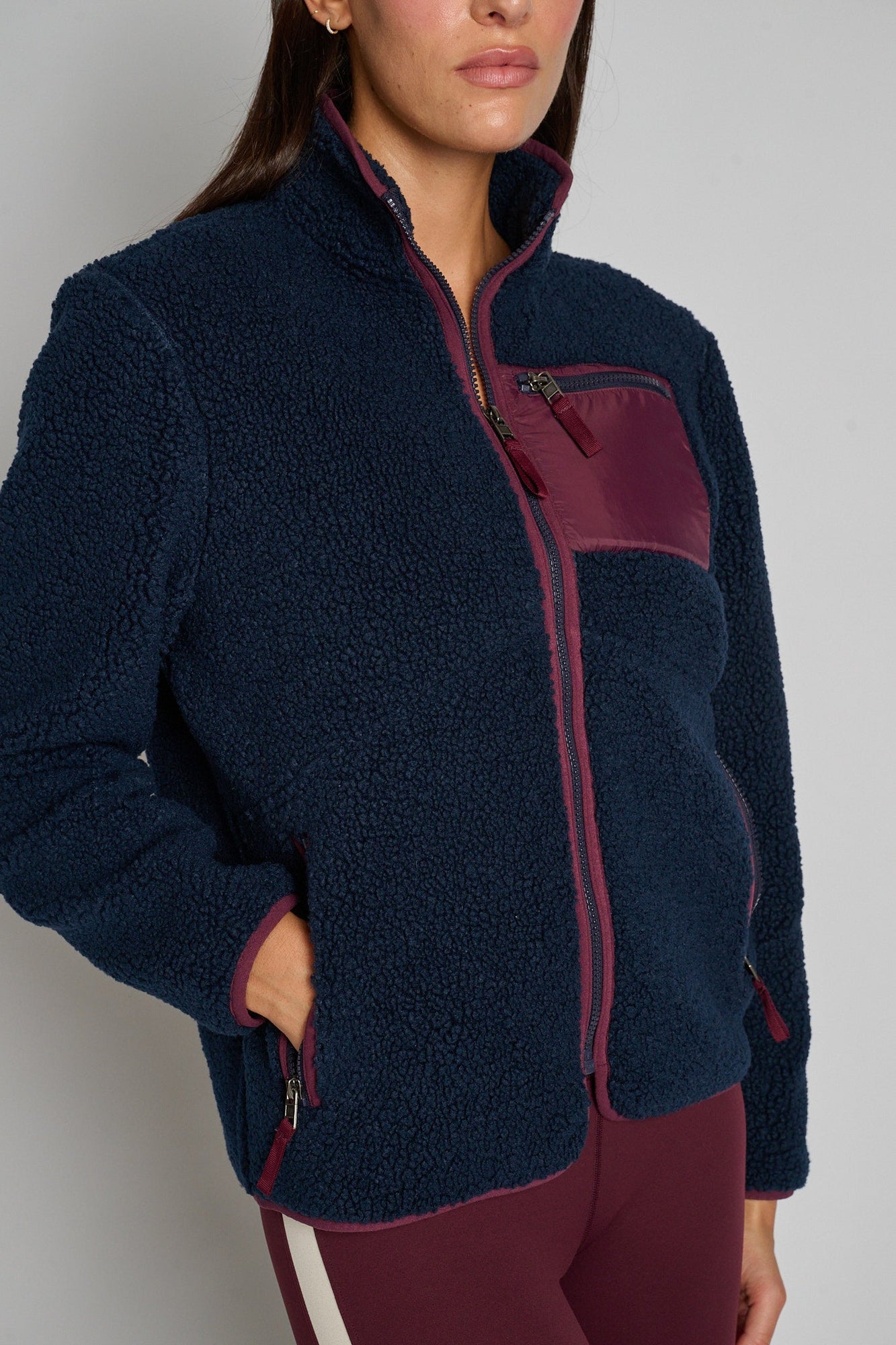Splits59 | Harris Sherpa Jacket | Indigo Blue