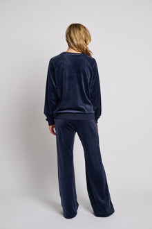 Women | SPLITS59 | Joy Velour Pant | Indigo Blue