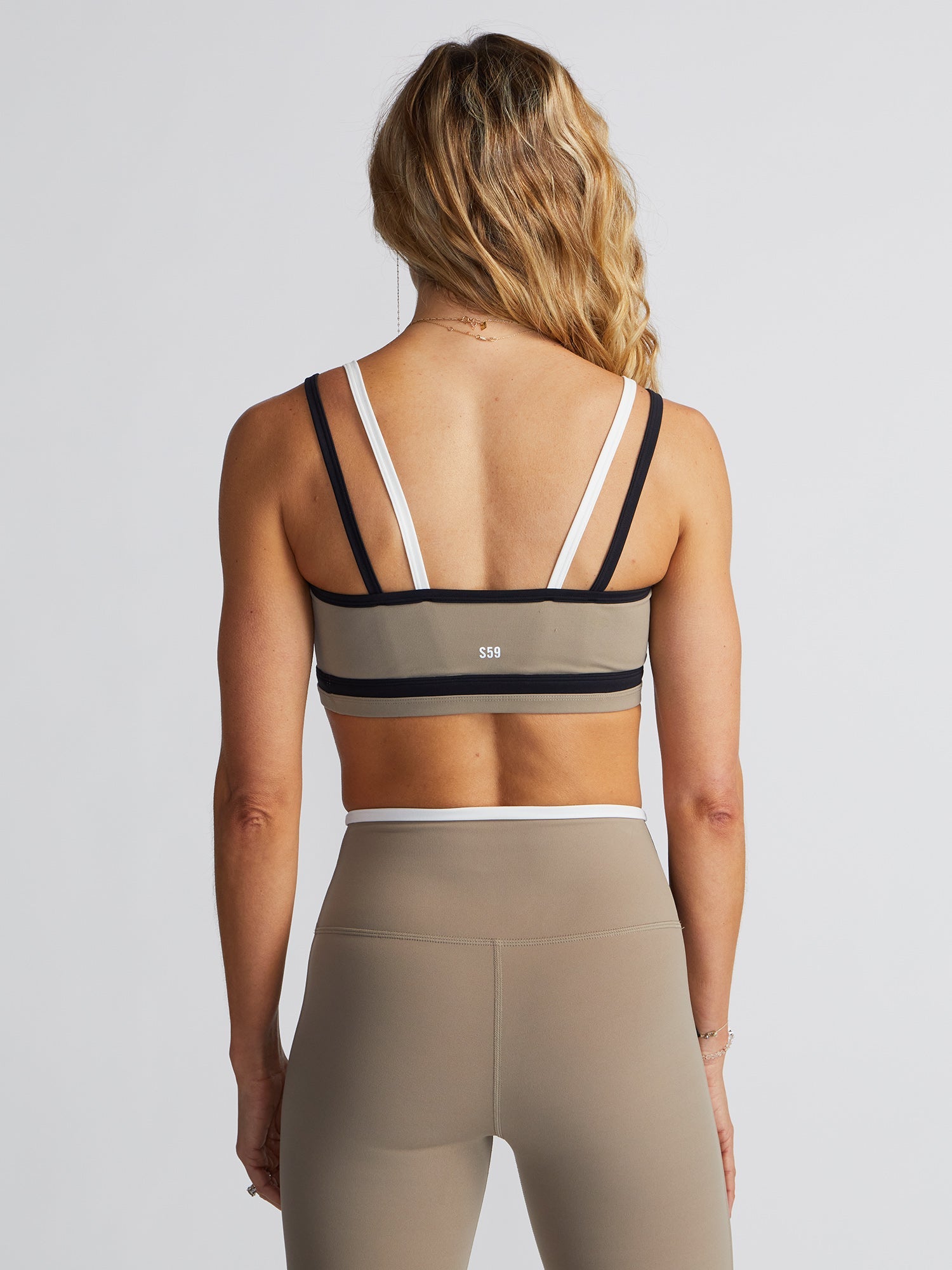 Women | SPLITS59 | Eva Rigor Double Strap Bra | Latte