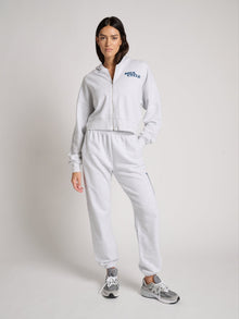 Soul by SoulCycle | Marissa Crop Zip | Light Heather Grey