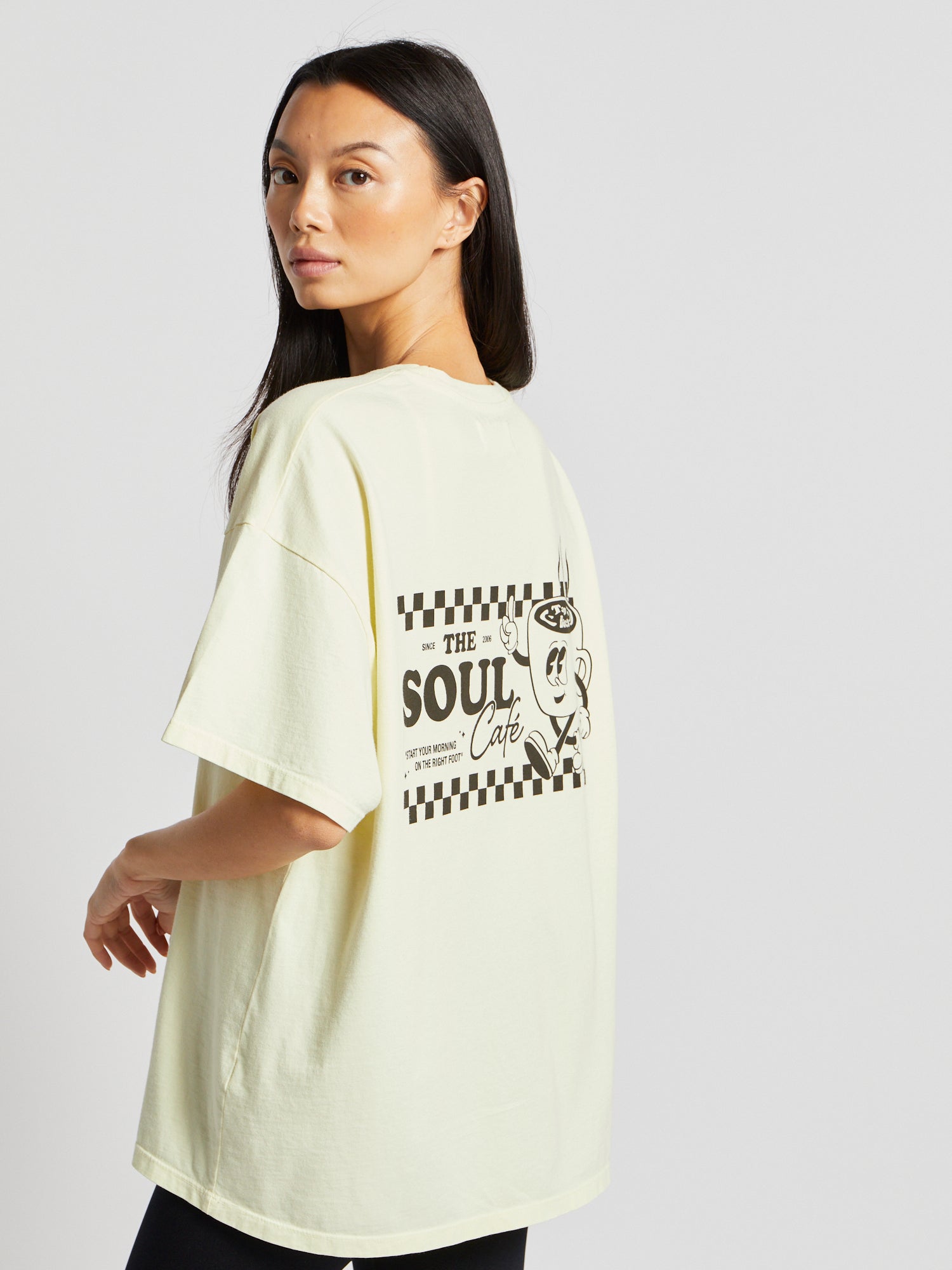 Unisex | Soul by SoulCycle | The Soul Cafe Ruby Tee | Pastel Yellow