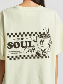 Unisex | Soul by SoulCycle | The Soul Cafe Ruby Tee | Pastel Yellow