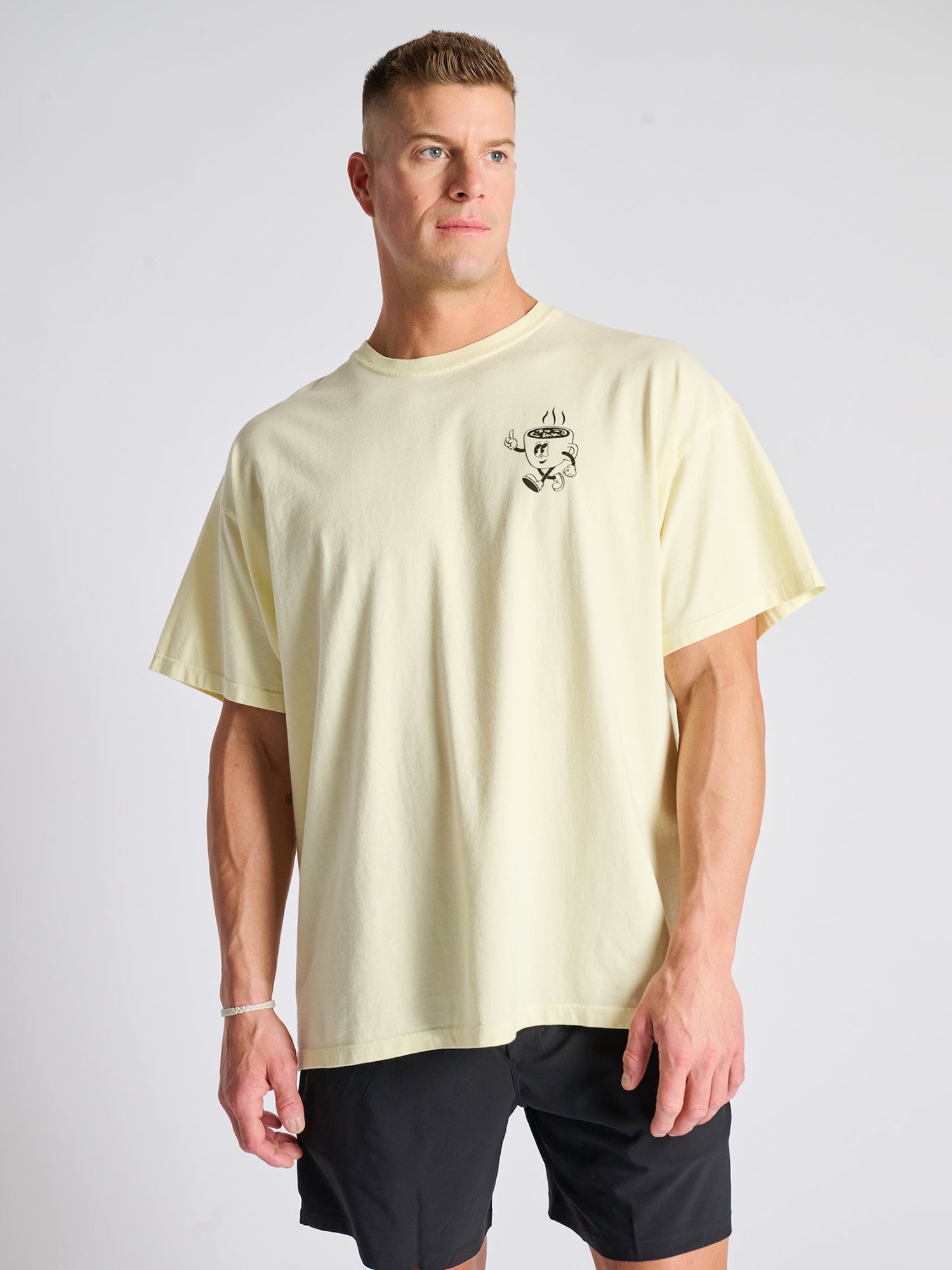 Unisex | Soul by SoulCycle | The Soul Cafe Ruby Tee | Pastel Yellow