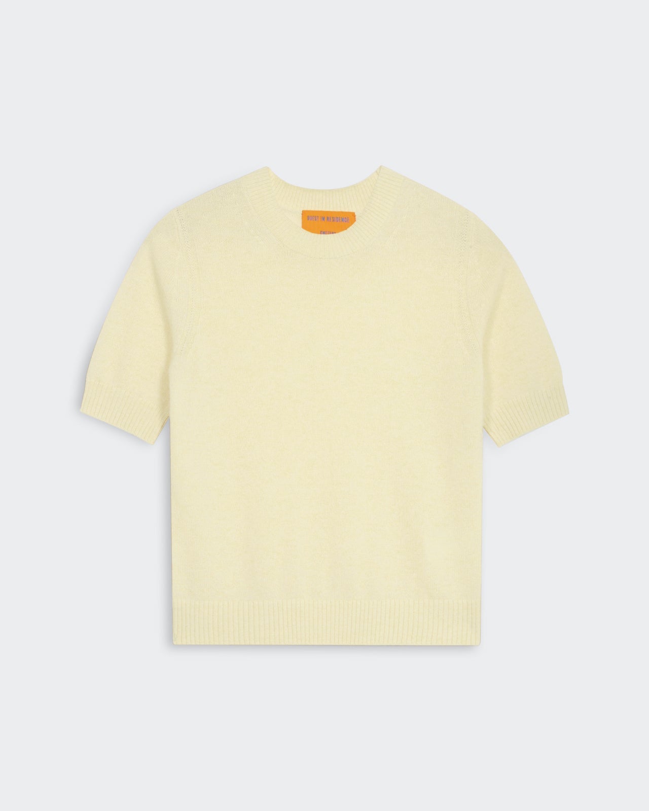 Sweater Tee - Butter lightweight cropped cashmere sweater tee with ribbed hem neck and cuff trim