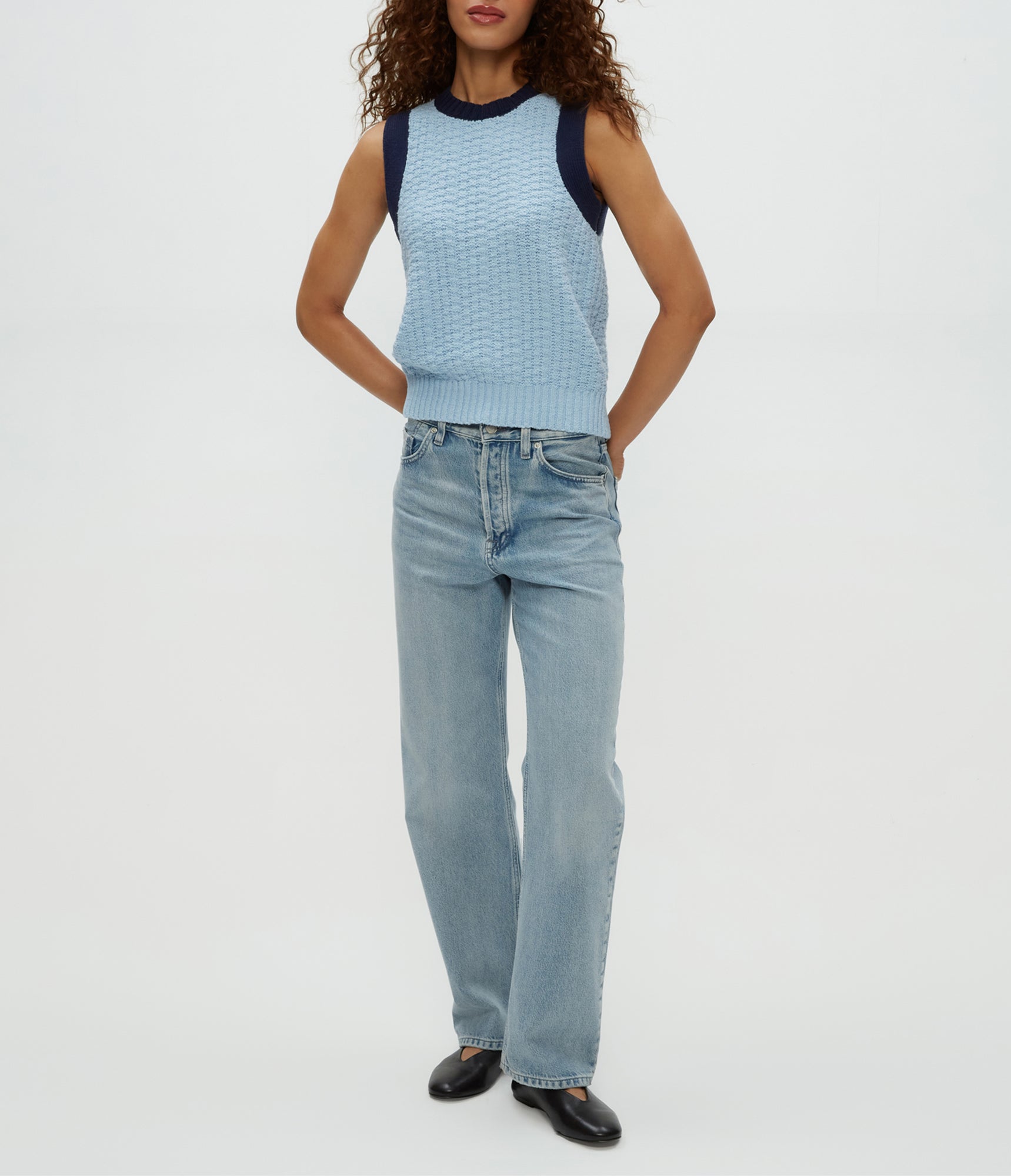 Sia Sleeveless Sweater | Fountain